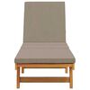 vidaXL Sun Lounger Reclining Brown 63 x 199 x 85cm Solid Acacia wood