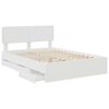 vidaXL Bed Frame with Headboard White 160 x 200 cm Engineered Wood
