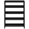 vidaXL Shoe Rack Black 60x25x81 cm Engineered Wood