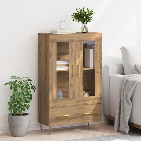 vidaXL Highboard with Drawer Artisan Oak 69.5 x 31 x 115 cm