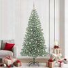 vidaXL Artificial Christmas Tree Snow Flocked with LED Light 240 cm