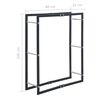 vidaXL Firewood Rack Black 80x25x100 cm Steel