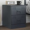 vidaXL Bedside Cabinet Anthracite 34.5x39x44 cm Steel