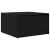 vidaXL Coffee Table with Drawers Black Oak 70.5x70x40 cm