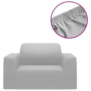 vidaXL Stretch Couch Slipcover Grey Polyester Jersey