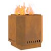 vidaXL Smokeless Fire Pit Brown 48 x 48 x 51 cm Steel