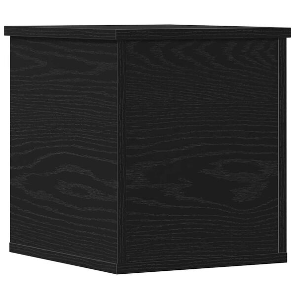vidaXL Storage Box Black Oak 30 x 35 x 35 cm Engineered Wood