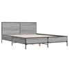 vidaXL Bed Frame without Mattress Grey Sonoma 150x200 cm King Size