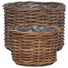 vidaXL Planter Basket with Storage 2 pcs Brown