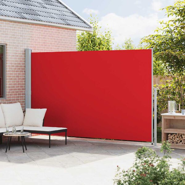 vidaXL Patio Retractable Side Awning 220x500 cm Red