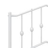 vidaXL Metal Headboard White 80 cm