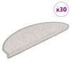 vidaXL Stair Mats Self-adhesive Sisal-Look 30 pcs 65x21x4 cm Platina
