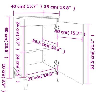 vidaXL Bedside Cabinets 2 pcs Sonoma Oak 40x35x70 cm Engineered Wood