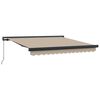 vidaXL Retractable Awning Beige 350 x 250 cm Fabric and Metal
