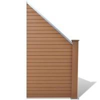 vidaXL Fence Panel WPC 105x(105-185) cm Brown