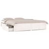 vidaXL Bed Frame without Mattress with Drawers White 140x200 cm (814950+815000)