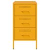 vidaXL Bedside Cabinet Mustard Yellow 36x39x68 cm Steel