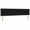 vidaXL Headboard with LED Strip Lights Adjustable Brown 200 cm Fabric