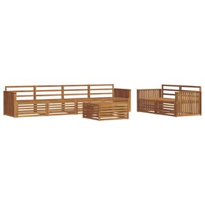 vidaXL Outdoor Sofa Set 7 pcs Natural Solid Acacia Wood