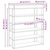 vidaXL Shoe Rack Grey Sonoma 80x30x98 cm Engineered Wood