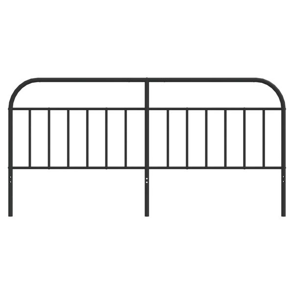 vidaXL Metal Headboard Black 200 cm
