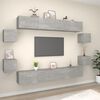 vidaXL 8 Piece TV Cabinet Set Concrete Grey Engineered Wood