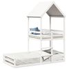 vidaXL Bunk Bed with Roof White 90x200 cm Solid Wood Pine