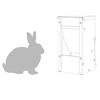vidaXL Rabbit Feeder Silver 12.5 x 12.5 x 25 cm Galvanised Steel