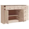 vidaXL Sideboard "ALTA" 112x35x73 cm Solid Wood Pine