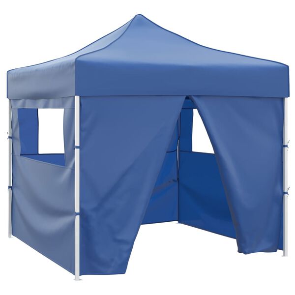 vidaXL Foldable Tent 3x3 m with 4 Walls Blue