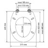 SCHÜTTE Toilet Seat with Soft-Close DARK WOOD MDF
