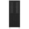 vidaXL Highboard Black Oak 69.5 x 34 x 90 cm Engineered Wood