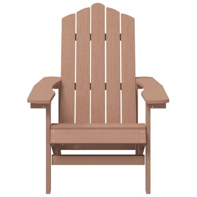 vidaXL Garden Adirondack Chair HDPE Brown