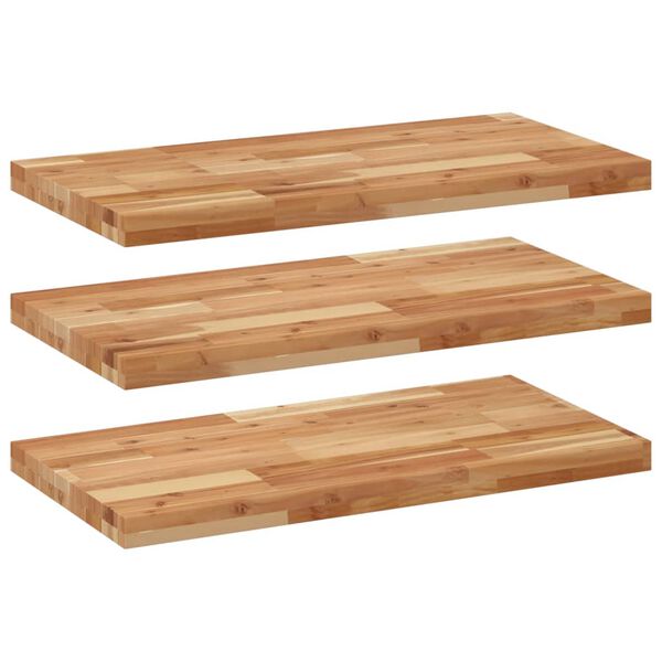 vidaXL Floating Shelves 3 pcs 80x40x4 cm Oil Finished Solid Wood Acacia