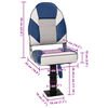vidaXL Boat Seat with Pedestal Height Adjustable 360&deg; Rotatable