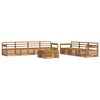 vidaXL Outdoor Sofa Set 8 pcs Natural Solid Acacia Wood
