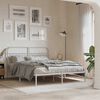 vidaXL Metal Replace Headboard White 150 cm