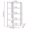 vidaXL 5-Layer Shelves 3 pcs Silver Steel&Engineered Wood