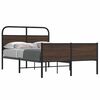 vidaXL Bed Frame without Mattress 120x200 cm Brown Oak Engineered Wood
