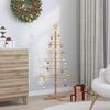 vidaXL Wooden Christmas Tree with Stand Brown 125 cm Bamboo