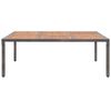 vidaXL Garden Table Grey 200x150x74 cm Poly Rattan and Acacia Wood