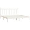 vidaXL Bed Frame without Mattress White 200x200 cm Solid Wood
