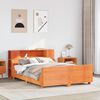 vidaXL Bed Frame without Mattress Wax Brown 140x190 cm Solid Wood Pine