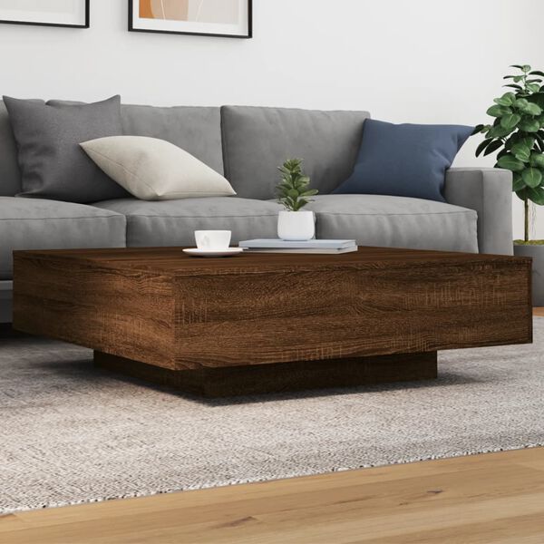 vidaXL Coffee Table Brown Oak 100x100x31 cm Engineered Wood