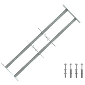 vidaXL Security Grille for Windows with 2 Crossbars 3 pcs 630-1140 mm