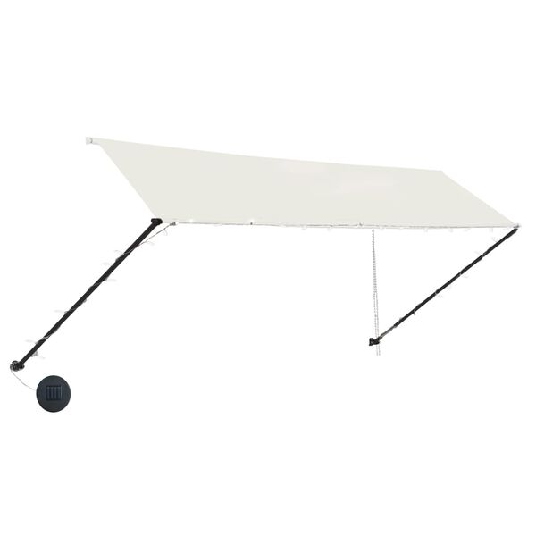 vidaXL Retractable Awning with LED 350x150 cm Cream
