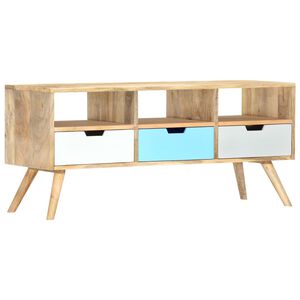 vidaXL TV Cabinet 110x35x48 cm Solid Mango Wood