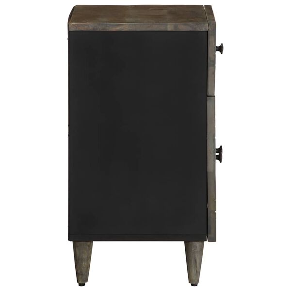 vidaXL Bedside Cabinet Light Grey 50x33x60 cm Solid Wood Mango