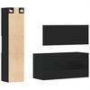 vidaXL 3 Piece Bathroom Furniture Set Black Engineered Wood