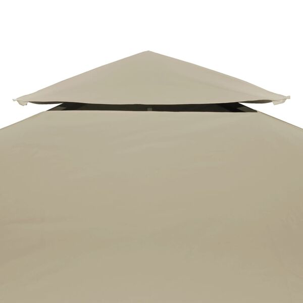 vidaXL Gazebo Cover Canopy Replacement 310 g / m&sup2; Beige 3 x 3 m